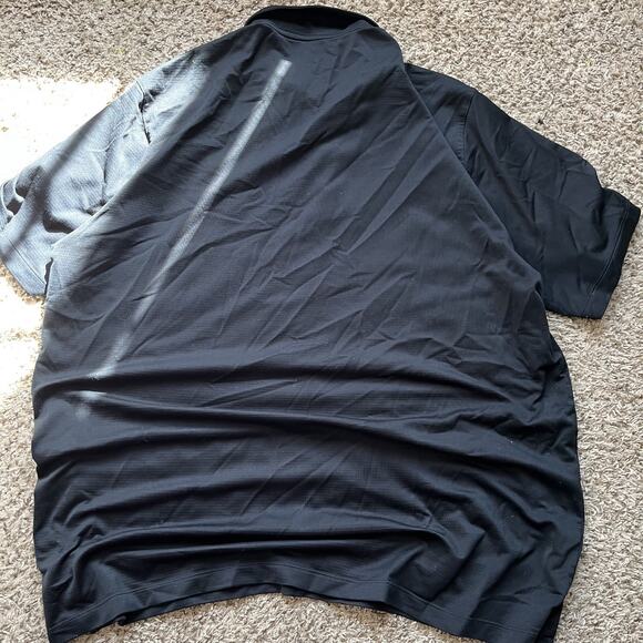 Nike Mens Black Colorblock Dri-Fit Polo Shirt Size xxl Nike Logo Reflective - Picture 5 of 6